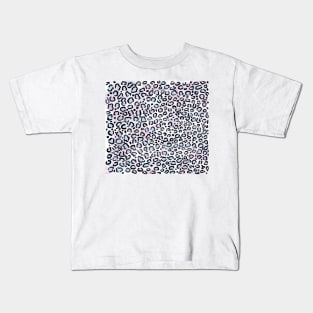 watercolor wild cat pattern Kids T-Shirt